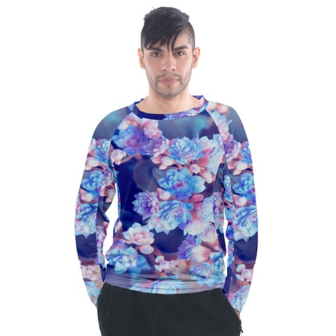 Flowers Men s Long Sleeve Raglan Tee by Sparkle