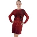 Decorative Celtic Knot With Dragon Long Sleeve Hoodie Dress View1