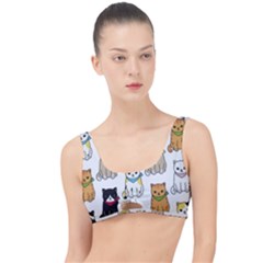 Cat Kitten Seamless Pattern The Little Details Bikini Top by Vaneshart