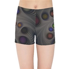 Fractal Fantasy Abstract Pattern Kids  Sports Shorts by Wegoenart