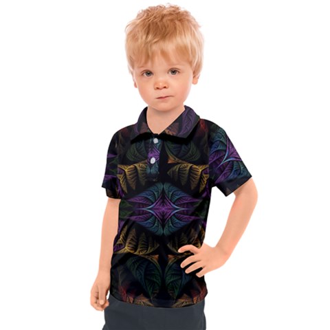 Fractal Abstract Background Pattern Art Kids  Polo Tee by Wegoenart