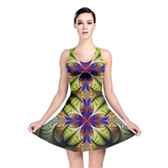 Fractal Flower Fantasy Design Reversible Skater Dress by Wegoenart