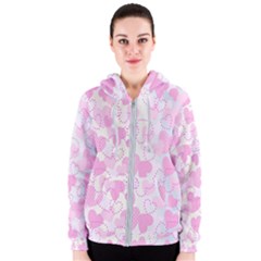 Valentine Background Hearts Bokeh Women s Zipper Hoodie by Nexatart