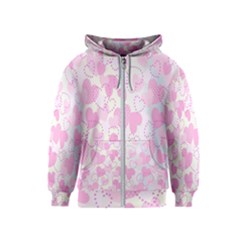 Valentine Background Hearts Bokeh Kids  Zipper Hoodie by Nexatart