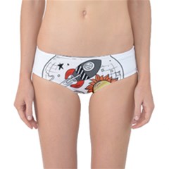 Astronaut Drawing Planet Classic Bikini Bottoms by Wegoenart