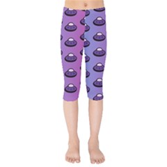 Ufo Alien Pattern Kids  Capri Leggings  by Wegoenart