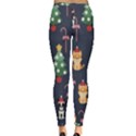 Boston Terrier Welsh Corgi Puppies Seamless Pattern Wallpaper Inside Out Leggings View4