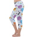 Animal Faces Collection Lightweight Velour Capri Yoga Leggings View2