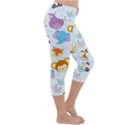 Animal Faces Collection Lightweight Velour Capri Yoga Leggings View3