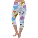 Animal Faces Collection Lightweight Velour Capri Yoga Leggings View4