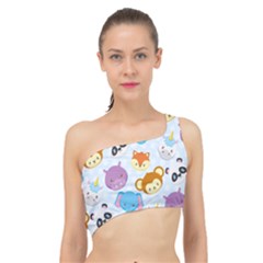 Animal Faces Collection Spliced Up Bikini Top  by Nexatart