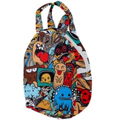 Abstract Grunge Urban Pattern With Monster Character Super Drawing Graffiti Style Travel Backpacks by Nexatart