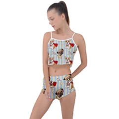 Pattern Dog Summer Cropped Co-ord Set by Nexatart