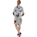 Pattern Dog Long Sleeve Hoodie Dress View2