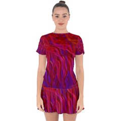 Background Texture Pattern Drop Hem Mini Chiffon Dress by Nexatart