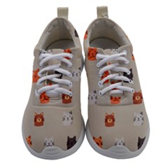 Cat Faces Pattern Women Athletic Shoes by Nexatart