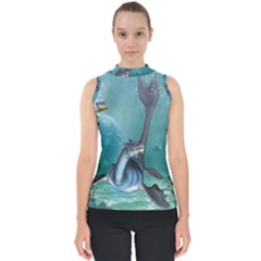 Awesome Seadragon Mock Neck Shell Top by FantasyWorld7