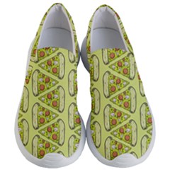 Pizza Fast Food Pattern Seamles Design Background Women s Lightweight Slip Ons by Vaneshart