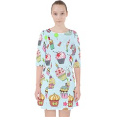 Cupcake Doodle Pattern Pocket Dress by Sobalvarro