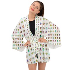 All The Aliens Teeny Long Sleeve Kimono by ArtByAng