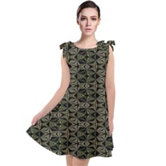 Green Digitalart Tie Up Tunic Dress by Sparkle