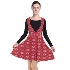 Red Kalider Plunge Pinafore Dress by Sparkle