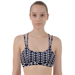 Black And White Triangles Line Them Up Sports Bra by Sparkle