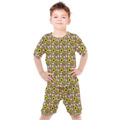 Hawaii Ghost Beige Kids  Tee And Shorts Set by snowwhitegirl