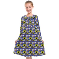 Hawaii Ghost Blue Kids  Midi Sailor Dress by snowwhitegirl