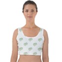 Happy St Patricks Day Symbol Motif Pattern Velvet Crop Top View1