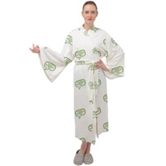 Happy St Patricks Day Symbol Motif Pattern Maxi Velour Kimono by dflcprintsclothing