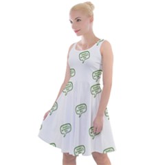 Happy St Patricks Day Symbol Motif Pattern Knee Length Skater Dress by dflcprintsclothing