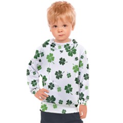 St Patricks Day Pattern Kids  Hooded Pullover by Valentinaart