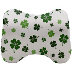 St Patricks Day Pattern Head Support Cushion by Valentinaart