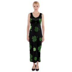 St Patricks Day Fitted Maxi Dress by Valentinaart