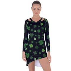 St Patricks Day Asymmetric Cut-out Shift Dress by Valentinaart