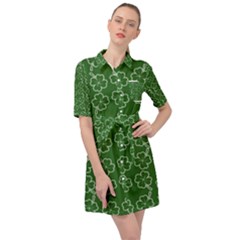 St Patricks Day Belted Shirt Dress by Valentinaart