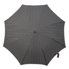 Black And White Triangles Hook Handle Umbrellas (large) by Sparkle