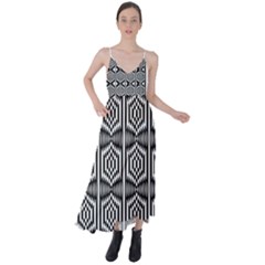 Optical Illusion Tie Back Maxi Dress by Sparkle