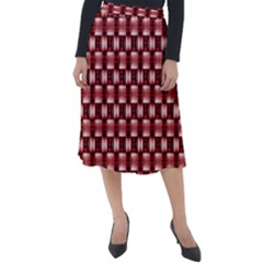 Red Kalider Classic Velour Midi Skirt  by Sparkle