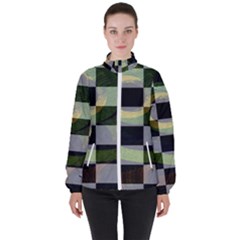 Glowleafs Women s High Neck Windbreaker by Sparkle