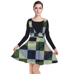 Circle Checks Plunge Pinafore Dress by Sparkle