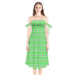 Knotty Ball Shoulder Tie Bardot Midi Dress by Sparkle