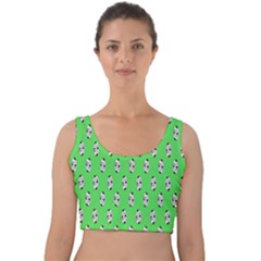 Knotty Ball Velvet Crop Top by Sparkle