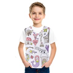 Fantasy Things Doodle Style Vector Illustration Kids  Sportswear by Wegoenart