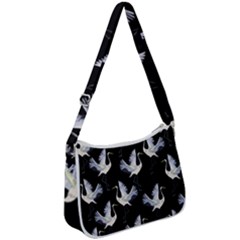 Crane Pattern Zip Up Shoulder Bag by Wegoenart