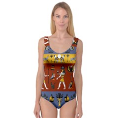 Ancient Egyptian Religion Seamless Pattern Princess Tank Leotard  by Wegoenart