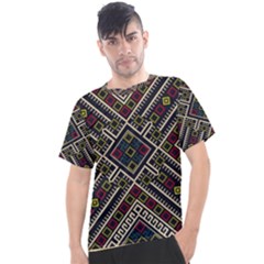 Zentangle Style Geometric Ornament Pattern Men s Sport Top by Wegoenart