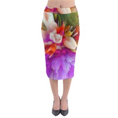 Poppy Flower Midi Pencil Skirt by Sparkle