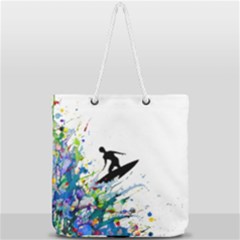 Nature Surfing Full Print Rope Handle Tote (large) by Sparkle